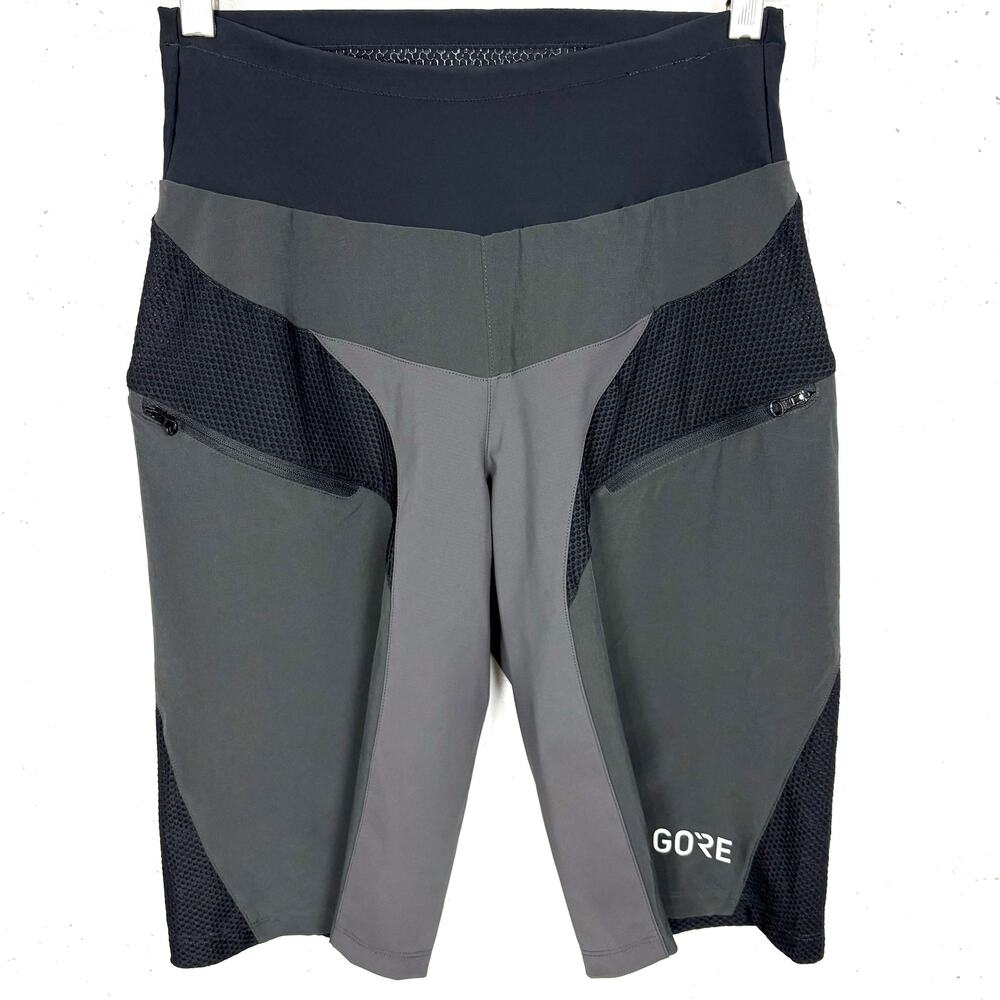Gorewear Womens C5 Trail Light Shorts Mesh Inserts Terra Gray Black Size Small